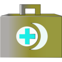 download First Aid Bag Icon clipart image with 180 hue color