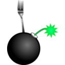 download Fork Bomb clipart image with 90 hue color