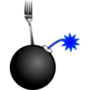 download Fork Bomb clipart image with 180 hue color