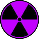 download Radioactive Symbol clipart image with 225 hue color