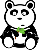 Panda With Bamboo Leaves