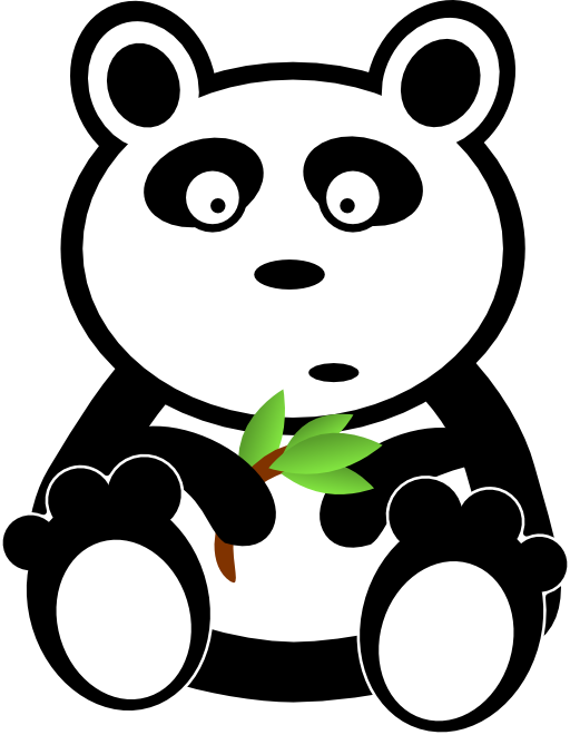 Panda With Bamboo Leaves