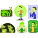 download Shout Outs clipart image with 45 hue color