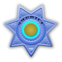download Sheriff Star clipart image with 180 hue color