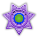 download Sheriff Star clipart image with 225 hue color