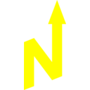download North Arrow Orienteering clipart image with 180 hue color