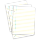 download Messy Lined Papers clipart image with 180 hue color