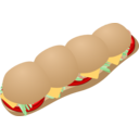 download Submarine Sandwich clipart image with 0 hue color