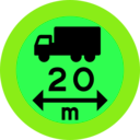download 20m Truck Sign clipart image with 90 hue color