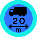 download 20m Truck Sign clipart image with 180 hue color
