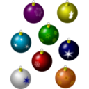 download Christmass Bulbs clipart image with 0 hue color
