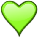 download Heart Gloss 3 clipart image with 90 hue color