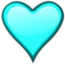 download Heart Gloss 3 clipart image with 180 hue color