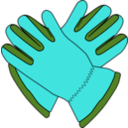 download Gloves clipart image with 180 hue color