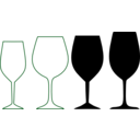 download Wine Glass Shapes clipart image with 135 hue color