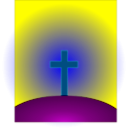 download Cross clipart image with 180 hue color