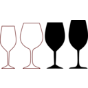 download Wine Glass Shapes clipart image with 0 hue color
