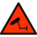 download Caution Cctv clipart image with 315 hue color