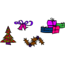 download Christmas Motifs clipart image with 270 hue color