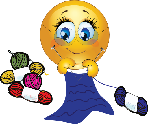 Crocheted Girl Smiley Emoticon