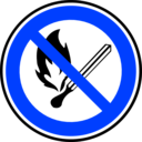 download Fire Forbidden Sign clipart image with 225 hue color