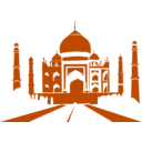 download Taj Mahal clipart image with 180 hue color
