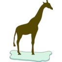 download Giraffe On Ice clipart image with 315 hue color