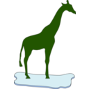 download Giraffe On Ice clipart image with 0 hue color