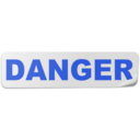 download Danger Label clipart image with 225 hue color