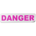 download Danger Label clipart image with 315 hue color