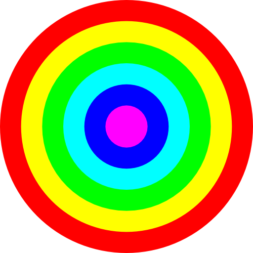 Rainbow Circle Target 6 Color
