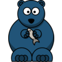 download Cartoon Bear clipart image with 180 hue color
