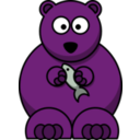 download Cartoon Bear clipart image with 270 hue color
