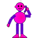 download Robot Called clipart image with 270 hue color
