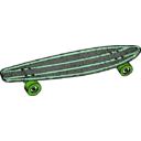 download Skateboard clipart image with 90 hue color