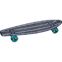 download Skateboard clipart image with 180 hue color