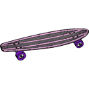download Skateboard clipart image with 270 hue color