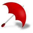 download Umbrella Red clipart image with 0 hue color