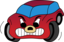 Comic Red Angry Car