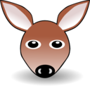 Funny Fawn Face Brown Cartoon