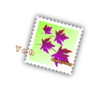 download Maple Stamp clipart image with 270 hue color