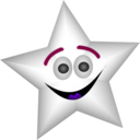 download Smiling Star With Transparency clipart image with 270 hue color