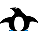 download Penguin clipart image with 180 hue color