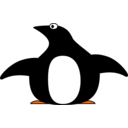 download Penguin clipart image with 0 hue color