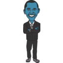 download President Barack Obama clipart image with 180 hue color