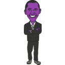 download President Barack Obama clipart image with 270 hue color
