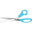 download Scissors Open clipart image with 180 hue color