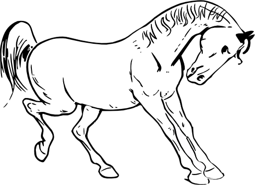 Prancing Horse Outline