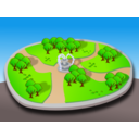download Park clipart image with 0 hue color
