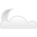 download Moon Cloud clipart image with 180 hue color